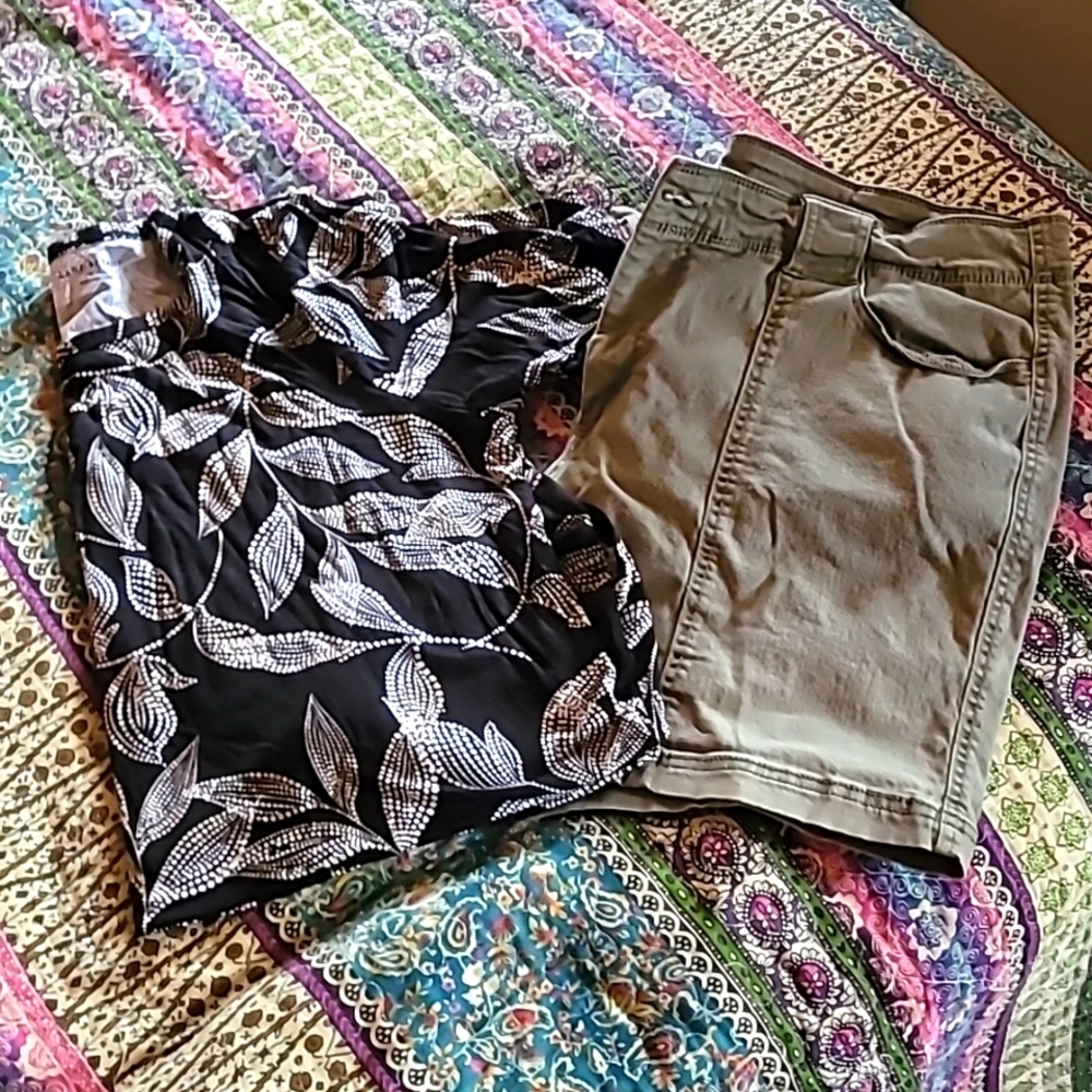 Lane Bryant rayon/spandex blend top.